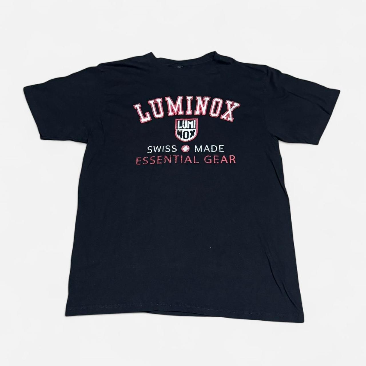 Black Cotton Luminox Essential Gear Width 20/2in & Length 27in Graphic T Shirt